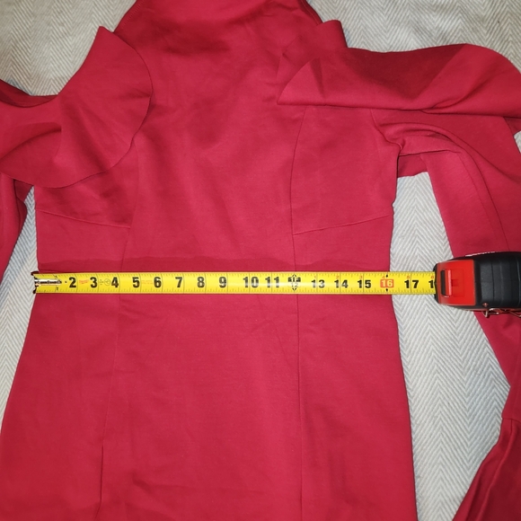 Free People NWT Red Cold Shoulder Dress size Large - Picture 4 of 8